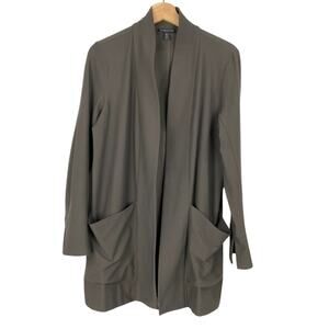 Eileen Fisher Washable Stretch Crepe Kimono Jacket Women's Size Medium Petite